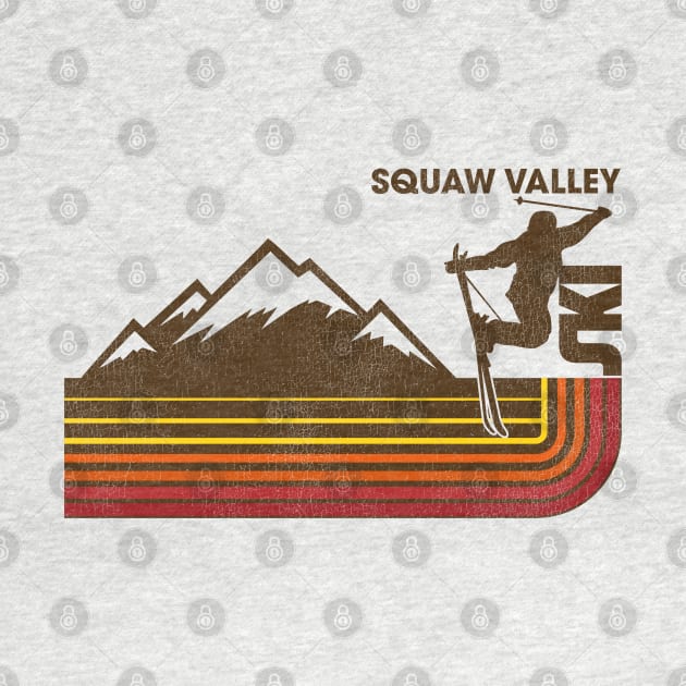 Retro Squaw Valley 70s/80s Style Skiing Stripe by darklordpug